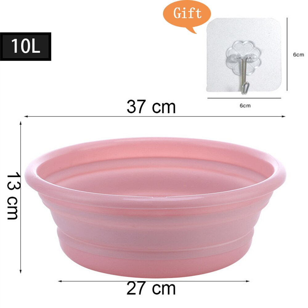 Portable Foldable Basin Silicone Travel Folding Wash Laundry Basin Safe Durable Foldable Easy to Store Basin Bathroom Supplies