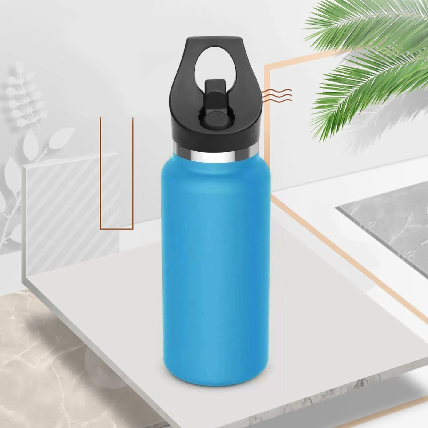 Water Bottles Straw Lid For HydroFlask Water Cup Replacement Lids For Hydroflask 18 21 24 Oz Bottle Accessories With Straw Brush