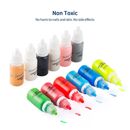 10ML Airbrush Nail Ink Nail Polish Paint Use For Airbrush Spray Gun Making Hollow Pattern Color Painting Stencil Nail Art Tools