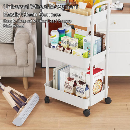 Mobile Storage Rack Trolley Kitchen Bathroom Bedroom Multi Storey Snacks Storage Rack with Wheels Organizer Home Accessories