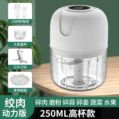 Rechargable Garlic Chopper Paste Machine Meat Grinder Mincer Auxiliary Food Machine Chili Vegetable Crusher Masher Kitchen Tools