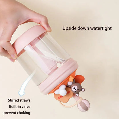 470ml Tritan Tumbler With Straw Water Bottle For Girls Free Shipping Items Cute Travel Mug Wholesale Portable Sport Drinking Cup