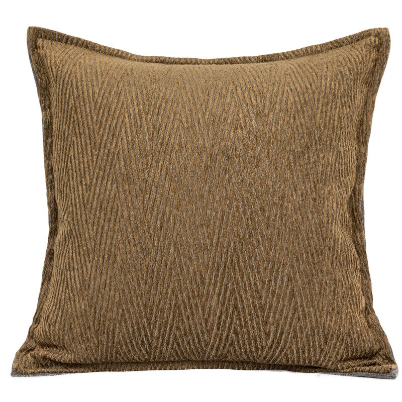 DAVINRICH Coffee Faux Leather Hand Woven Decorative Cushion Covers Modern Luxury Home Décor Lumbar Pillow Case For Couch Sofa