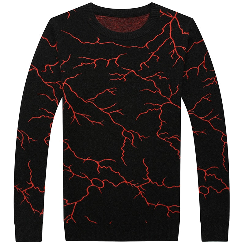 2022 Brand Thick Warm Winter Lightning Knitted Pull Sweater Men Wear Jersey Mens Pullover Knit Mens Sweaters Male Fashions 9340