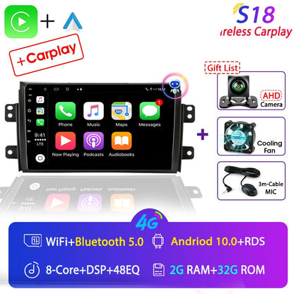 Android Car Radio for Suzuki SX4 2006-2013 Fiat Sedici 2005-2014 Multimedia Video Player Navigation 2din Carplay Stereo Audio