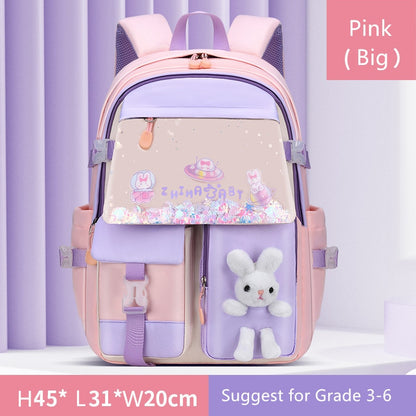 Fengdong small girls primary school bag cute backpacks for children satchel kawaii book bag kids school backpack wholesale bags