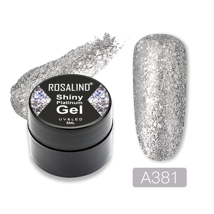 ROSALIND Gel Nail Polish Glitter Paint Hybrid Varnishes Shiny Top Base Coat For Nails Set Semi Permanent For Manicure Nail Art