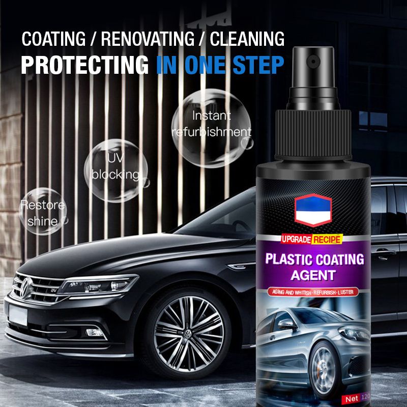 Car Interior Decorative Wax Leather Glazing Waterborne Panel Coating Plastic Renovation Agent Liquid Glass 120ML