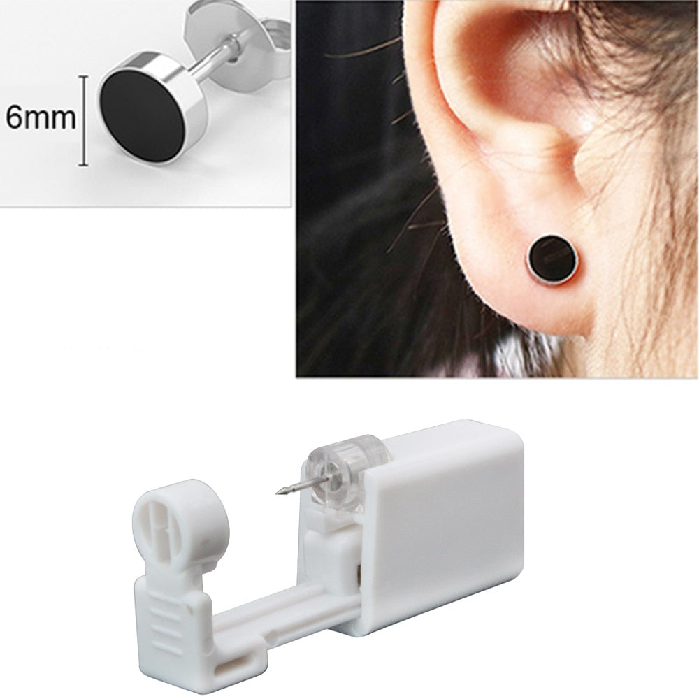 1/2/4Pcs Disposable Sterile Ear Piercing Unit Cartilage Tragus Helix Piercing Gun No Pain Piercer Tool Machine Kit Stud Jewelry