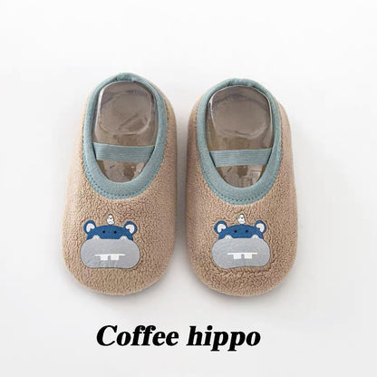 Baby Anti-slip Socks Newborn Warm Crib Floor Shoes with Rubber Sole for Children Boy Toddler Foot Girl Infant Cute Kids Slippers