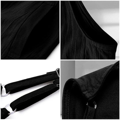 Casual Loose Jumpsuit Women Summer Solid Cotton Linen Straps Wide Leg Pants Dungaree Bib Overalls Sleeveless Oversized Jumpsuits