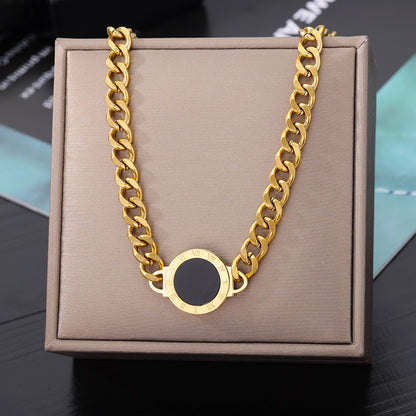 Stainless Steel Geometry Star Moon Butterfly Pendant Multilayer Chain Choker Necklace For Women Wedding Accessories Dropshipping