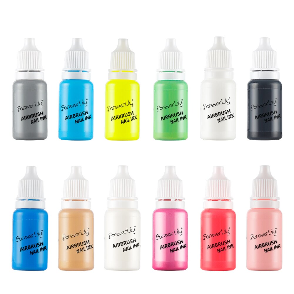 10ML Airbrush Nail Ink Nail Polish Paint Use For Airbrush Spray Gun Making Hollow Pattern Color Painting Stencil Nail Art Tools