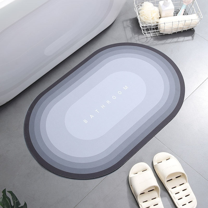 Super Absorbent Bath Mat Instant Drying Mat Bathroom Rug Non-slip Entrance Doormat Nappa Skin Floor Mat Toilet Carpet Home Decor