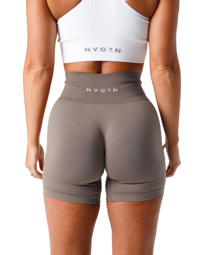 NVGTN Spandex Solid Seamless Shorts Women Soft Workout Tights Fitness Outfits Yoga Pants Gym Wear