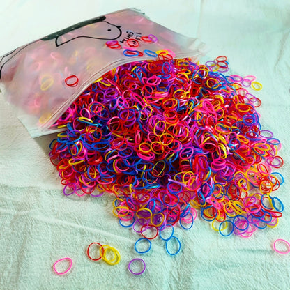 500pcs Girls Colourful Disposable Rubber Band Elastic Hair Bands Headband Children Ponytail Holder Bands Kids Hair Accessories