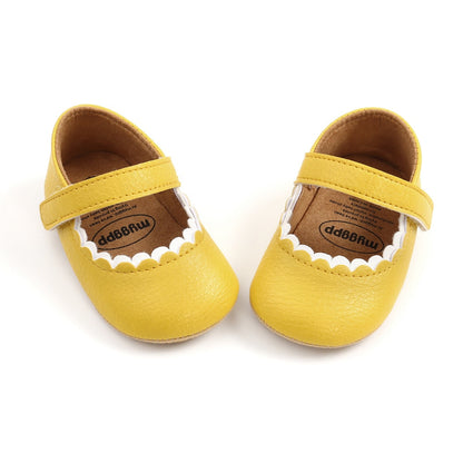 New Baby Shoes Baby Boy Girl Shoes Leather Rubber Sole Anti-slip Toddler First Walkers Infant Crib Shoes Newborn Girl Moccasins