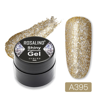 ROSALIND Gel Nail Polish Glitter Paint Hybrid Varnishes Shiny Top Base Coat For Nails Set Semi Permanent For Manicure Nail Art