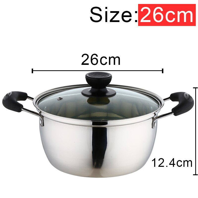 1pcs  Double Bottom Pot Soup  Pot Multi-purpose Cookware Non-stick Pan Pot Nonmagnetic Cooking Stainless Steel Soup Stock Pot