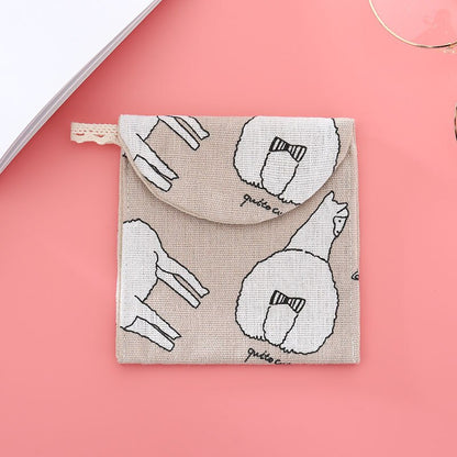 Girls Tampon Holder Organizer Women Napkin Cosmetic Bags Coin Purse Ladies Makeup Bag Tampon Storage Bags Sanitary Pad Pouch