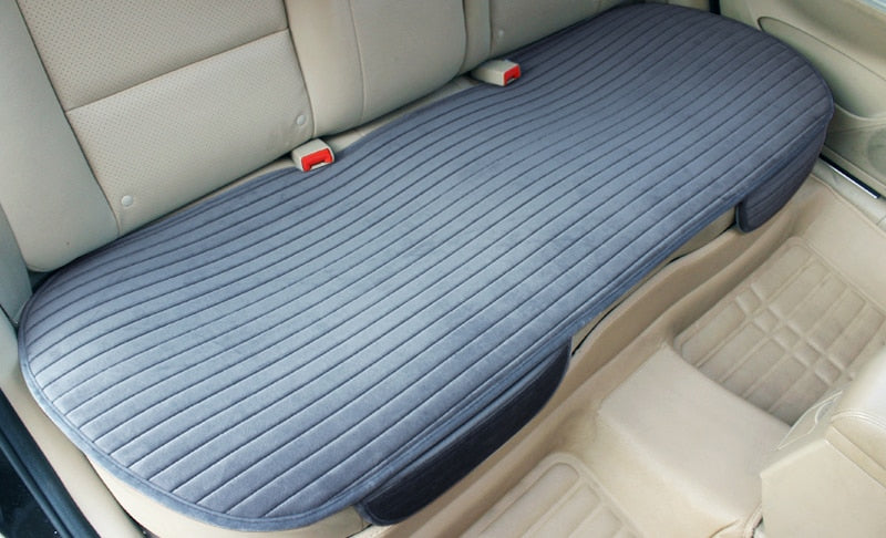 Car Seat Cover Car Accessory Front Rear Flocking Cloth Winter Warm Cushion Breathable Protector Mat Pad Universal Auto Interior