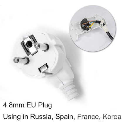 EU Plug Adapter 2.5A/16A Male Replacement Outlets Rewireable Schuko Electeical Socket Euro Connector For Power Extension Cable