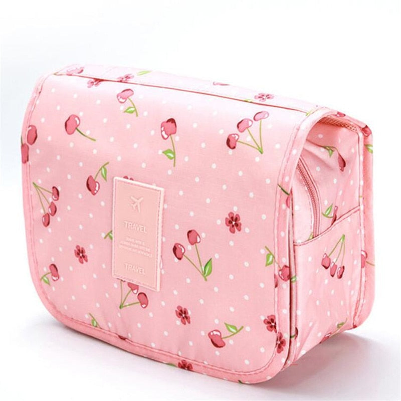 Nylon Hook Cosmetic Bag Women Makeup Bag High Capacity Toiletries Storage Pouch Travel Make Up Organizer Waterproof Beauty Bags