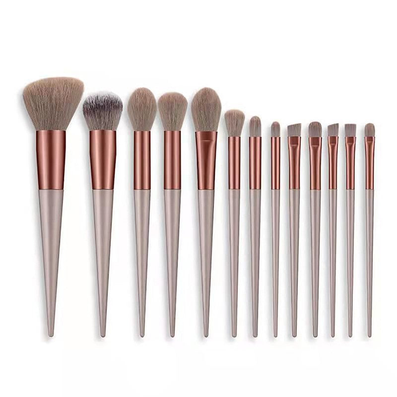 13Pcs A Set Soft Fluffy Makeup Brushes For Cosmetics Foundation Blush Powder Eyeshadow Kabuki Blending Makeup Brush Beauty Tools