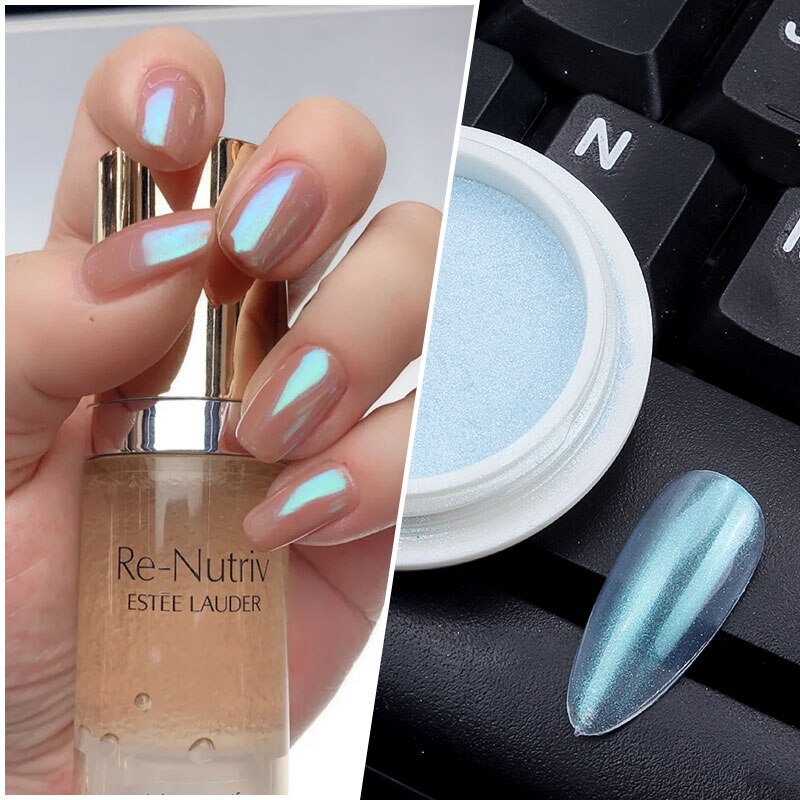 1pc 19Colors Nail Glitter Mirror Powder Chrome Dust Pigment 0.5g Paint Dip Metallic Shiny With Magic Effect Dust