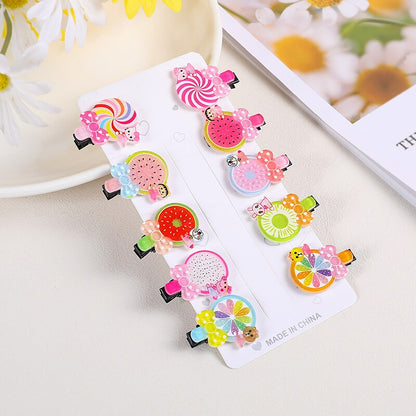 10PCS/Set New Cute Cartoon Unicorn Hair Clips for Girls Colorful Sweet Unicorn Hairpin Kids Barrette Hair Accessories for Girls