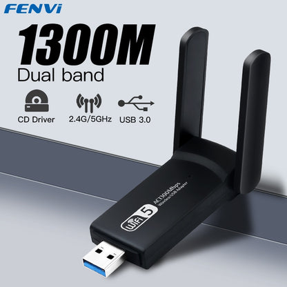 WiFi 6 USB Adapter 1800Mbps 2.4G/5GHz Dual Band 802.11AX Wireless Wi-Fi Dongle Network Card USB 3.0 WiFi Adapter For Windows 11