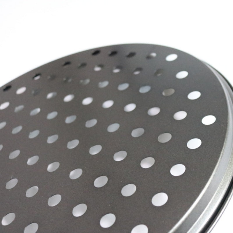 Non Stick Ro UndOven Tray  Carbon Steel Perforated With Holes Cooking Plate Dishes Holder Baking Tool