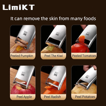 LimiKT 304 Stainless Steel Multifunctional Peeling Knife Vegetable And Fruit Peeler