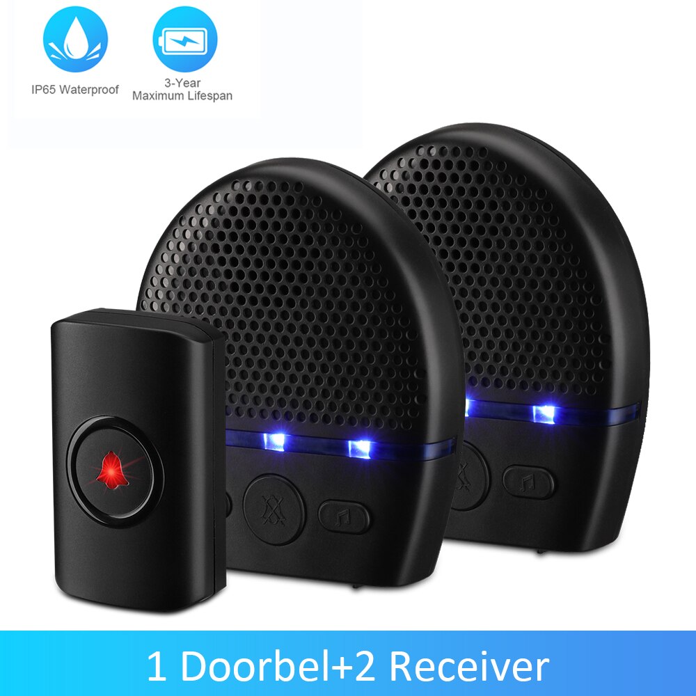 Hollarm Wireless Doorbell Smart Home Door Bell Touch Screen Button Outdoor House Chimes 300M Distance Remote Wireless  Doorbell