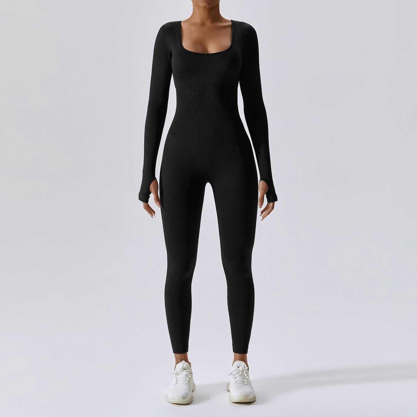 Seamless Yoga Suit Women&#39;s Bodysuit Spring Dance Fitness Clothes Gym Push Up Workout Bodysuit Tight Long-Sleeved Athletic Wear