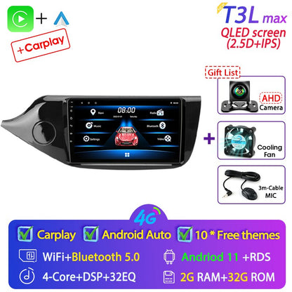 2din 4G Android 11 Car Radio Multimidia Video Player for Kia Ceed Cee'd 2 JD 2012-2018 Navigation GPS Carplay Audio Head Unit 9"