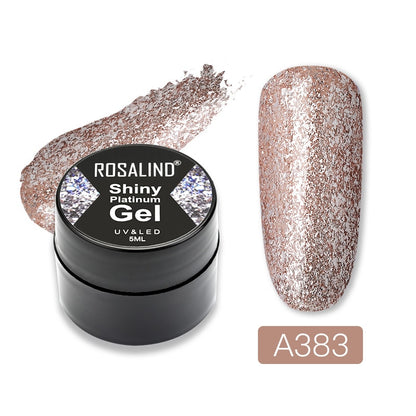 ROSALIND Gel Nail Polish Glitter Paint Hybrid Varnishes Shiny Top Base Coat For Nails Set Semi Permanent For Manicure Nail Art