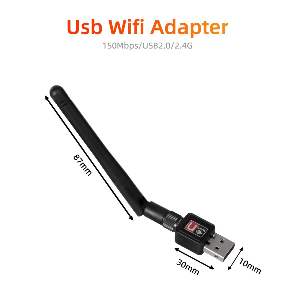 USB WiFi Adapter 150Mbps 2.4GHz Antenna USB 802.11n/g/b Ethernet Wi-Fi dongle USB LAN Wireless Network Card PC WiFi Receiver