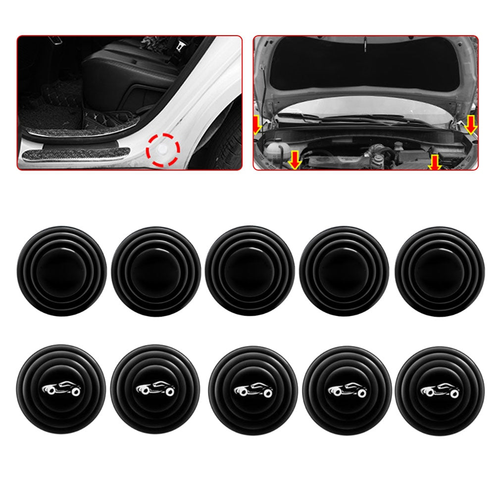 4Pcs/lot Car Trunk Sound Insulation Pad Universal Car Door Shock Absorbing Gasket For VW Shockproof Thickening Cushion Stickers