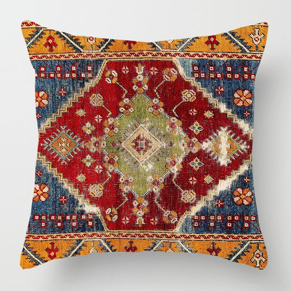 2021 New Ethnic Persian Carpet Print Linen Pillows Case Hot Bohemian Decorative Geometric Throw Pillows Sofa Couch Home Decor