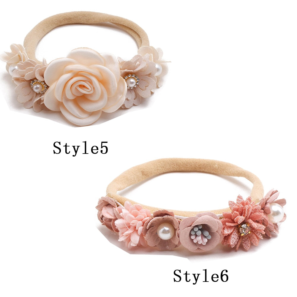 Baby Girl Headband Cute Baby Elastic Hair Band Newborn  Head Flower Toddler Headband Headwear Kids Accessories