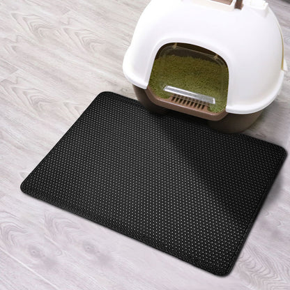 Waterproof EVA Double Layer Cat Litter Box Mat Non-slip Sand Cat Pad Washable Bed Mat Clean Pad Matunder The Cat Litter Box