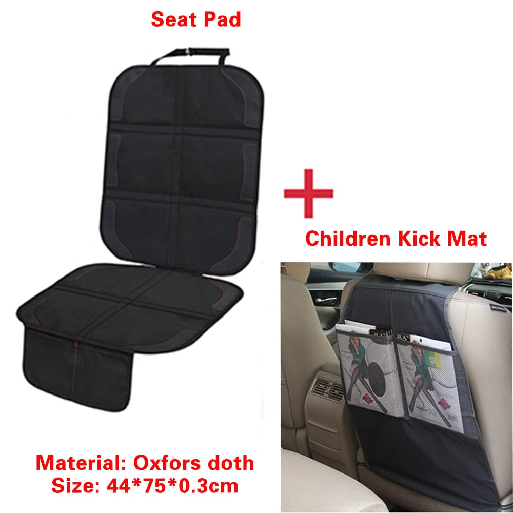 Car Seat Cover Protector for Children Kids Baby Backseat Organizer Auto Cushion Pad PU Leather Storage Pockets Seat Protection