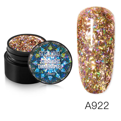 ROSALIND Gel Nail Polish Glitter Paint Hybrid Varnishes Shiny Top Base Coat For Nails Set Semi Permanent For Manicure Nail Art