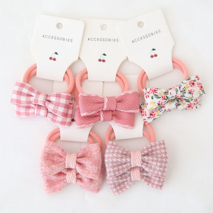 Baby Hair Band Girls Ties Bows Elastic Rubber Band Scrunchies Elastique Cheveux Fille Haar Kids Hair Accessories Kids Hairband