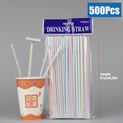 100/500/12000Pcs Multicolor Drinking Straws Rietjes Black Straw Cocktail Kitchen Wedding Bar Party Beverage Straws Accessories