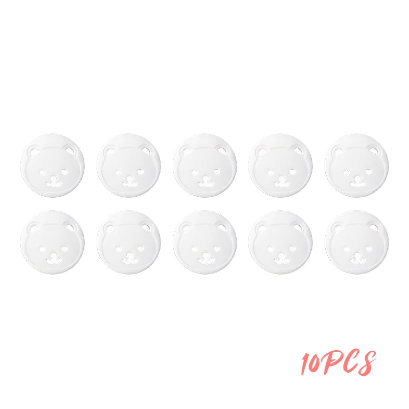 10pcs EU Power Socket Electrical Outlet Baby Kids Child Safety Guard Protection Anti Electric Shock Plugs Protector Rotate Cover