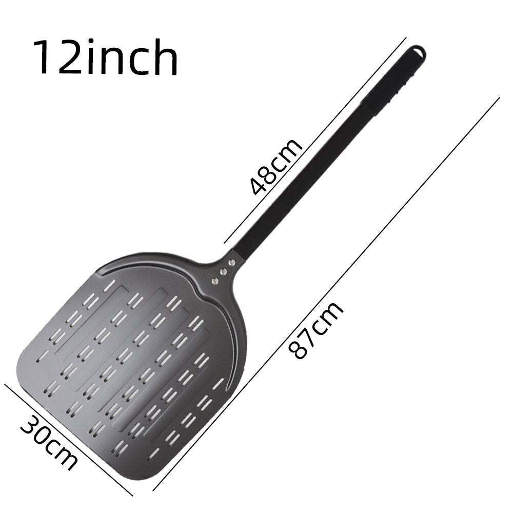 12 Inch Pizza Peel  Turning Paddle Short Handle Shovel Kitchen Utensils Aluminum  Apple Shape Pizza Turner Nonstick Baking Tools