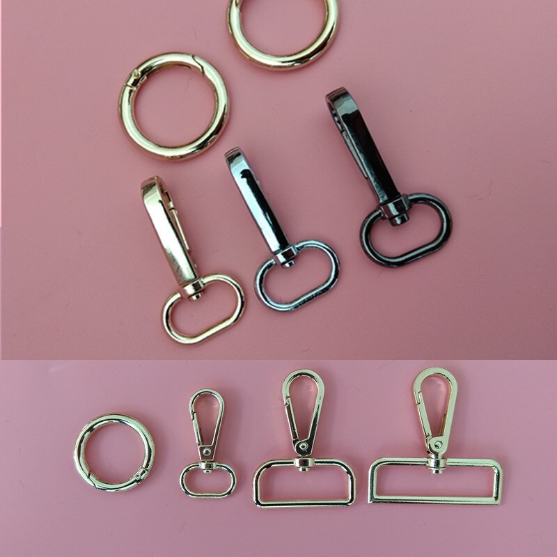 1 Pair Gold Silver Pure Copper Bag Zipper Transform Buckles Accessories DIY Handbag Repair Kit Replace Chain Buckle Adjust Hardw