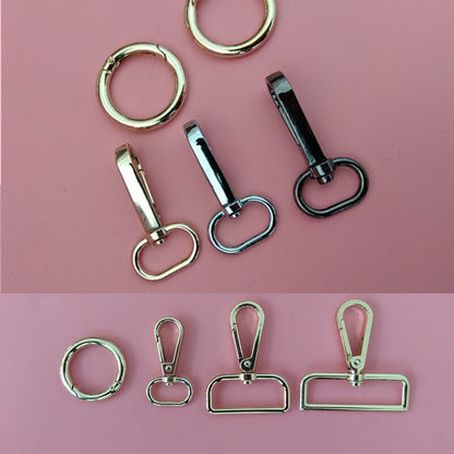 1 Pair Gold Silver Pure Copper Bag Zipper Transform Buckles Accessories DIY Handbag Repair Kit Replace Chain Buckle Adjust Hardw